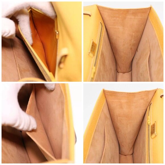 LOEWE Barcelona Hand Bag Leather 2way Yellow - Picture 15 of 15